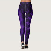 3D-Sternenlicht, violetter Duschvorhang Wash Tuch Leggings (Rückseite)
