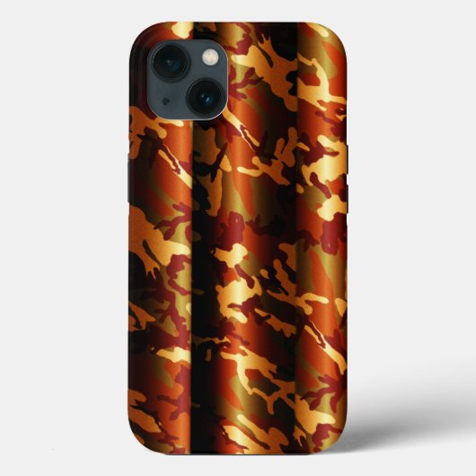 3D Stilvolle Bronze Woodland Camouflage Case-Mate iPhone Hülle (Rückseite)