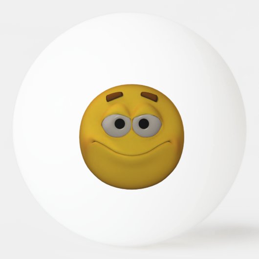 3D Stlyle lächelnder Emoticon Tischtennisball (Vorderseite)