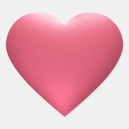 3D Style Heart Symbol Bubblegum Herz-Aufkleber (Vorderseite)