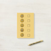 3d Style Mood Karo Emoticon 2 Post-it Klebezettel (Auf Schreibtisch)