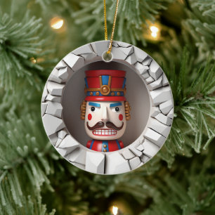 3D Style Nutcracker Weihnachtsbaum Keramik Ornament