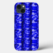 3D Stylish Blue Woodland Camouflage Case-Mate iPhone Hülle (Rückseite)