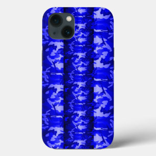 3D Stylish Blue Woodland Camouflage Case-Mate iPhone Hülle