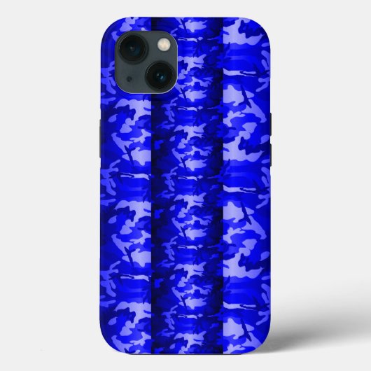3D Stylish Blue Woodland Camouflage Case-Mate iPhone Hülle (Rückseite)