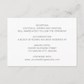 3D Stylized Lilly Wedding Details Begleitkarte (Rückseite)