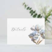3D Stylized Lilly Wedding Details Begleitkarte (Stehend Vorderseite)
