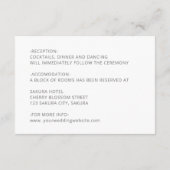 3D Stylized Lilly Wedding Details Begleitkarte (Rückseite)