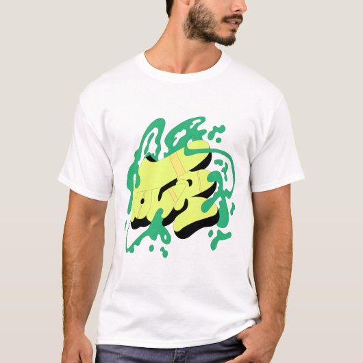 3D Summer Street Vibes Typografy T-Shirt (Vorderseite)