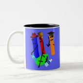 3D SUPER ABSTRAKT KAFFEE MUGS! ZWEIFARBIGE TASSE (Links)