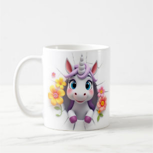 3D süße Baby-Einhorn-Tasse Wrap, 3D Tassendesign Kaffeetasse