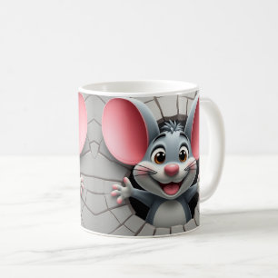 3D süße Maus Mug Wrap, 3D Tassen Wrap Design