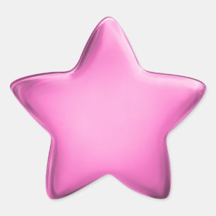 3D Süße Rosa Gele-Award-Erfolgsmedaille Stern Stern-Aufkleber
