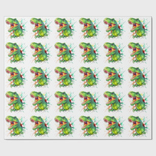 3D T-Rex Dinosaur Wand Smash Jungen T-Shirt Geschenkpapier