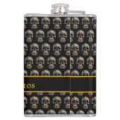 3D Tag des Toten Schädels, Brauch Flachmann (Rückseite)