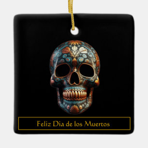 3D Tag des Toten Schädels, Brauch Keramikornament