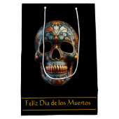 3D Tag des Toten Schädels, Brauch Mittlere Geschenktüte (Rückseite)