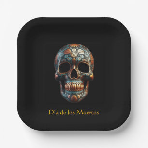 3D Tag des Toten Schädels, Brauch Pappteller