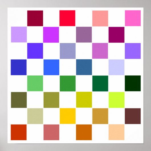 3D-TAG-Schach (1-1/4"-Kühlschrankmagnet) Poster (Vorne)