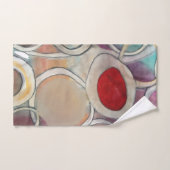 3D-Tan- und Burgundmodernes Muster Handtuch (Handtuch)