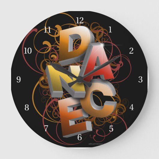 3D-Tanz (Fall) Große Uhr (Vorderseite)