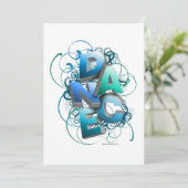 3D Tanz (Frühjahr) Einladung (Stehend Vorderseite)