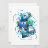 3D Tanz (Frühjahr) Einladung (Vorne/Hinten)