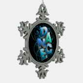 3D-Tanz (Frühjahr) Schneeflocken Zinn-Ornament (Links)