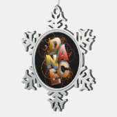 3D Tanz (Herbst) Snowflake Pewter Weihnachtsnamen Schneeflocken Zinn-Ornament (Rechts)