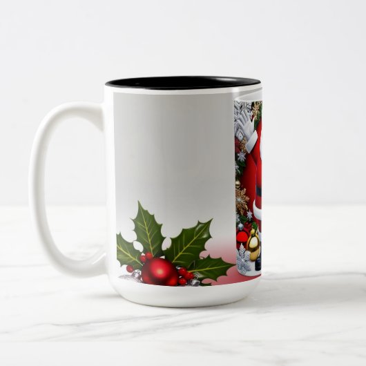 3D-Tasse Weihnachten Zweifarbige Tasse (Links)