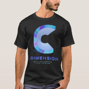 3D-Tech-Buchstabe C Modernes Monogramm Stylisch T-Shirt