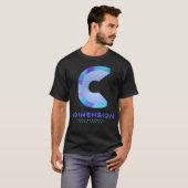 3D-Tech-Buchstabe C Modernes Monogramm Stylisch T-Shirt (Vorne ganz)