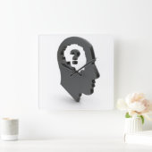 3D Tech Square Wall Clock Quadratische Wanduhr (Zuhause)