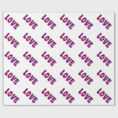 3D-Textfeld "Liebe" Geschenkpapier (Flach)