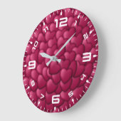 3D-Textur rotes Muster-32322 Große Wanduhr (Winkel)