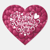 3D-Textur rotes Muster-32322 Herz-Aufkleber (Vorderseite)