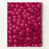 3D-Textur rotes Muster-32322 Notizblock (Rückseite)