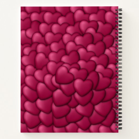 3D-Textur rotes Muster-32322 Notizblock (Rückseite)