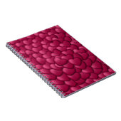 3D-Textur rotes Muster-32322 Notizblock (Rechte Seite)