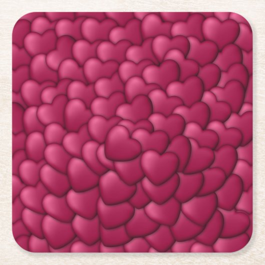 3D-Textur rotes Muster-32322 Rechteckiger Pappuntersetzer (Vorderseite)