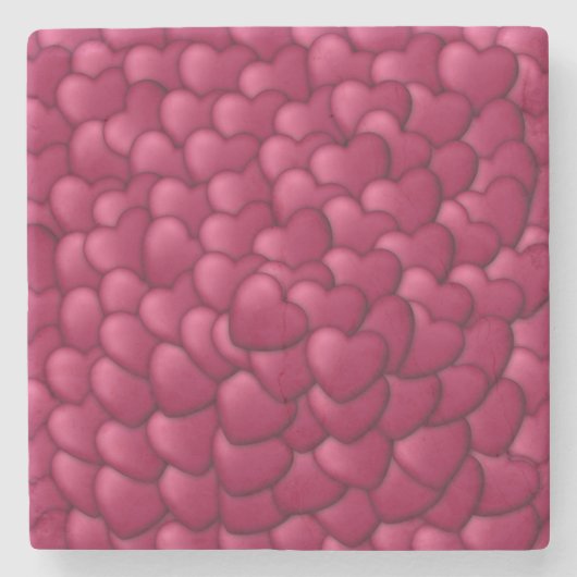 3D-Textur rotes Muster-32322 Steinuntersetzer (Vorderseite)