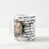 3D Tiger Wall Break - Paradies für Kletterhexen: Kaffeetasse (Vorderseite Links)