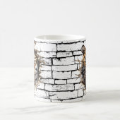 3D Tiger Wall Break - Paradies für Kletterhexen: Kaffeetasse (Mittel)