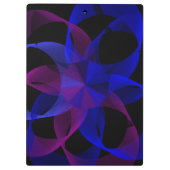 3D To 2D Cylinder Ring Geometric Clipboard Klemmbrett (Rückseite)