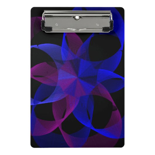 3D To 2D Cylinder Ring Geometric Mini Clipboard Klemmbrett (Vorderseite)