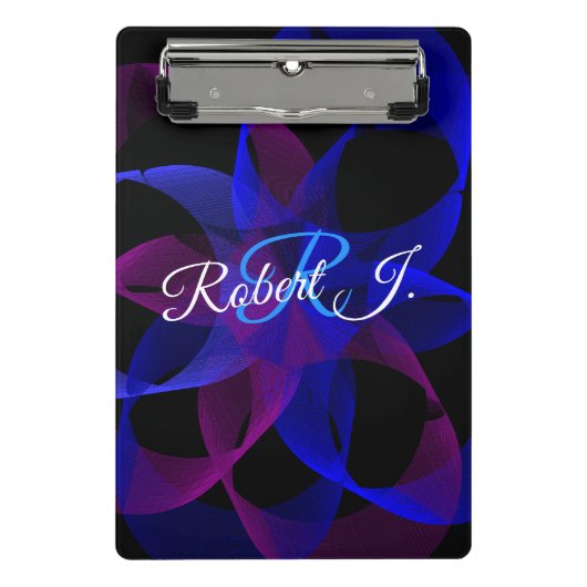 3D To 2D Cylinder Ring Geometric Mini Clipboard Klemmbrett (Vorderseite)