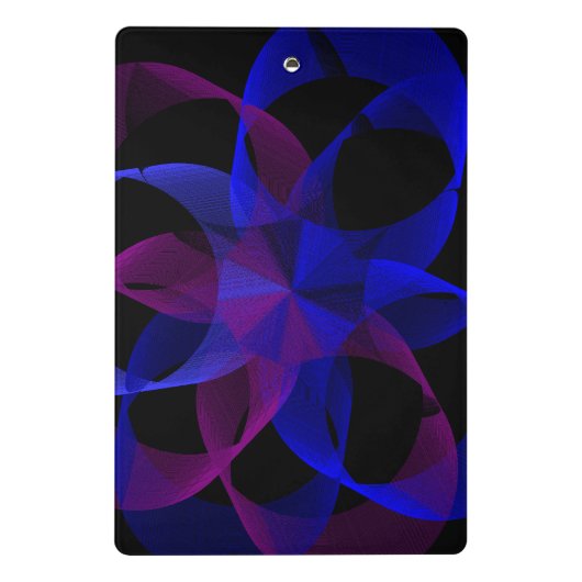 3D To 2D Cylinder Ring Geometric Mini Clipboard Mini Klemmbrett (Rückseite)