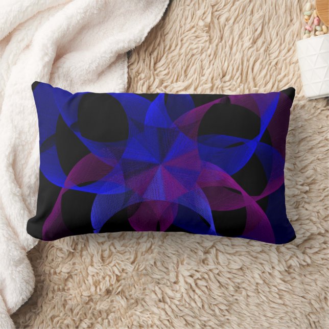 3D To 2D Cylinder Ring Geometric Throw Pillow Lendenkissen (Decke)