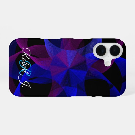 3D To 2D Geometric Cylinder iPhone 16 Case iPhone 16 Hülle (Rückseite (Horizontal))