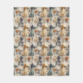 3D-Tonstil-Muster mit süßen Hunden Fleecedecke (Vorderseite)